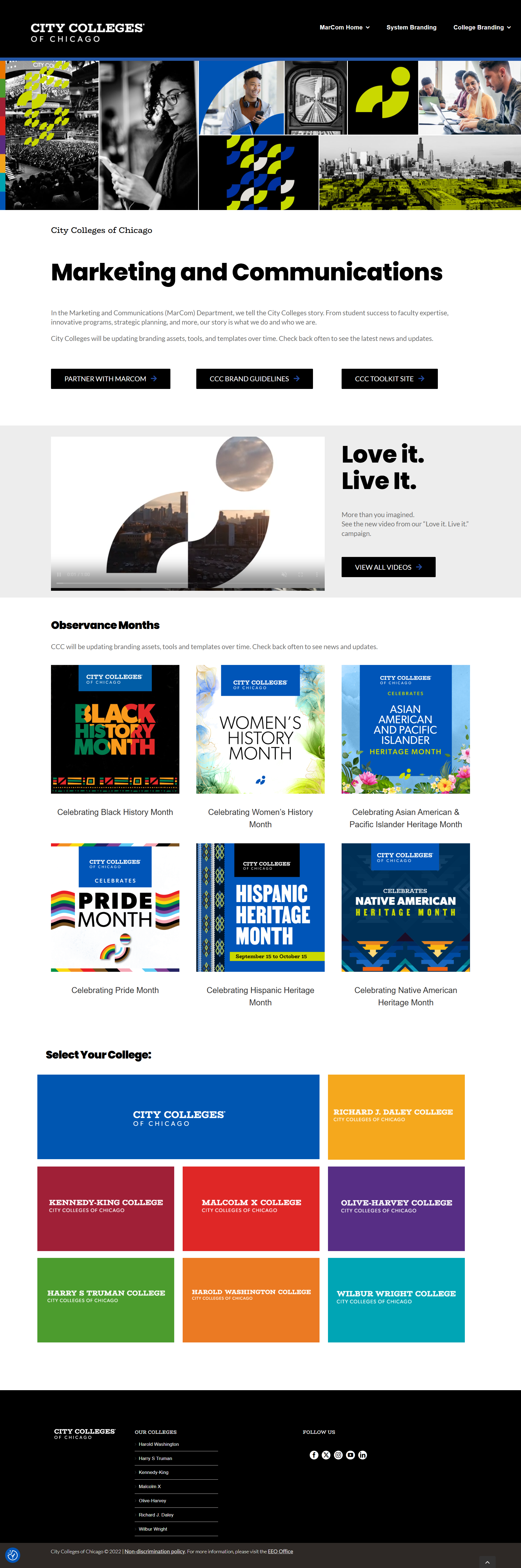 City Colleges of Chicago — brand portal homepage