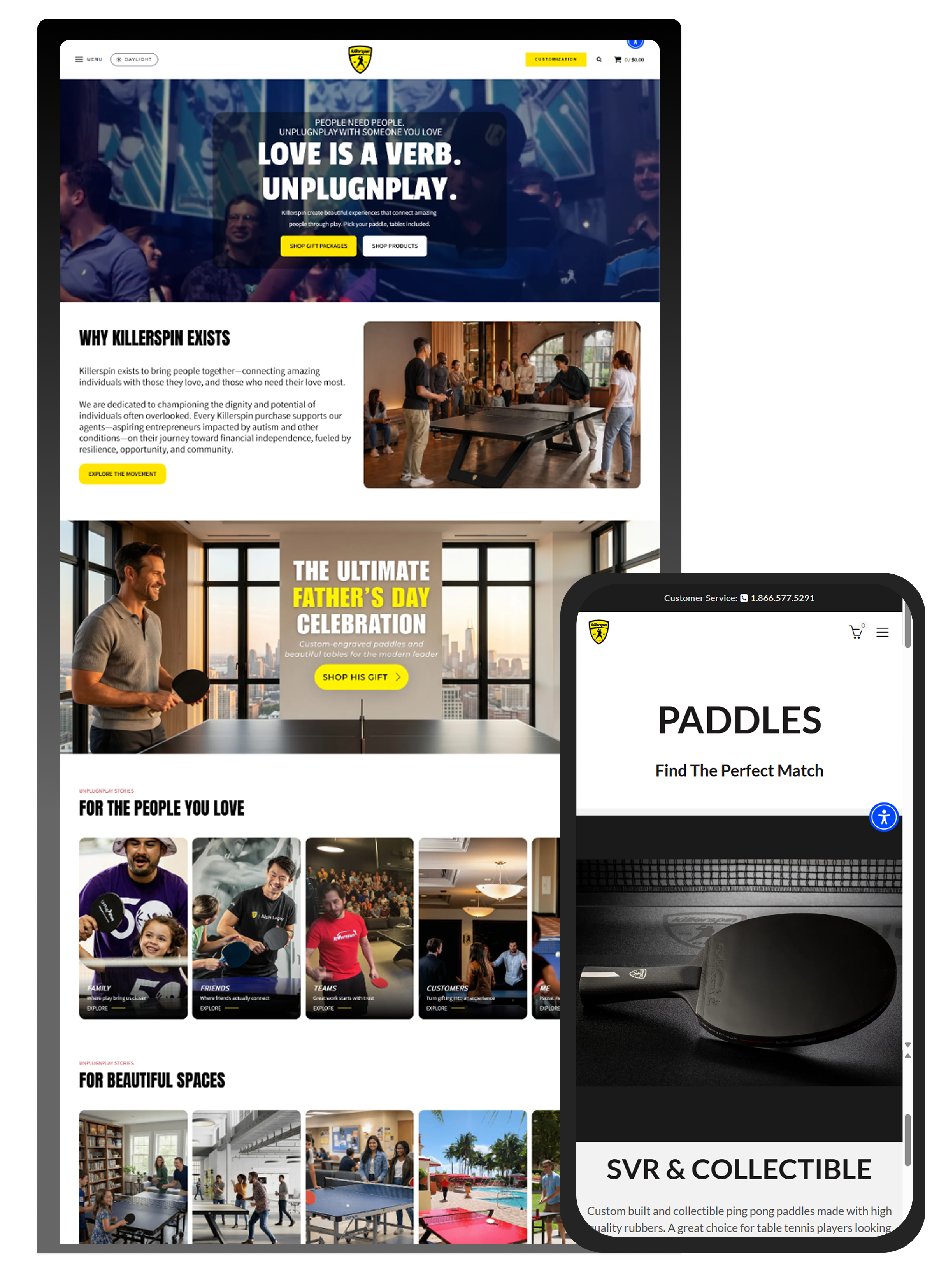 Killerspin E-Commerce Experience